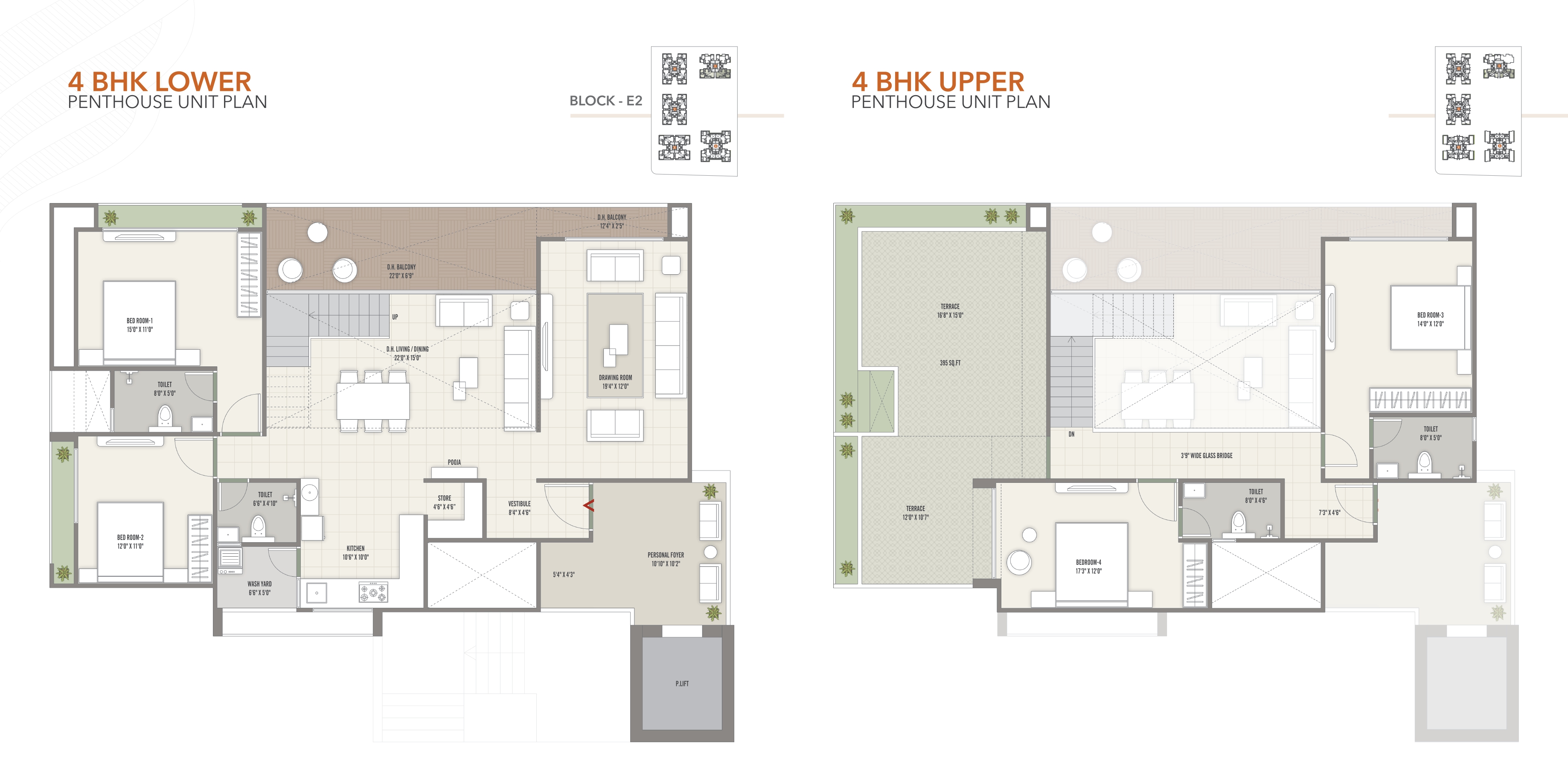 4BHK Penthouse - Block E2